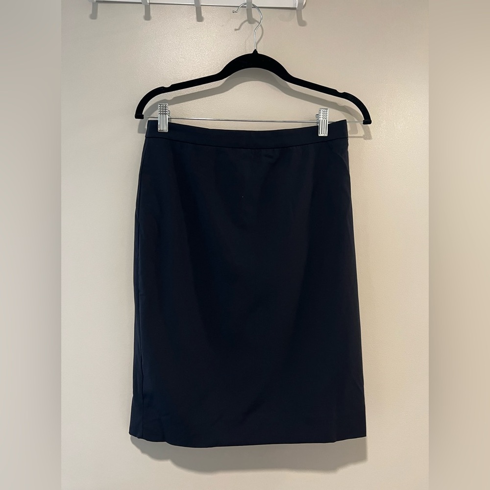 J. Crew Elegant Navy Pencil Skirt
